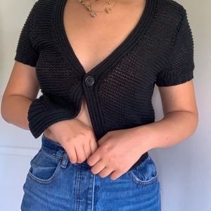 crochet one button top